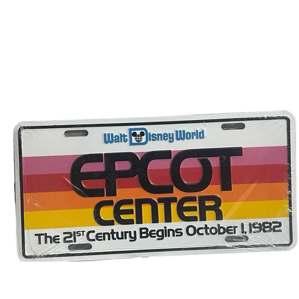 Vintage Epcot Center Walt Disney Wonder of the World License Plate New Sealed